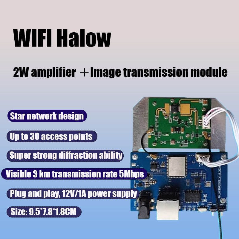 Anjielo DC 24v 36V 48V Smart Home WiFi HaLow Image Number Integrated Long Distance Transmission 802.11AH Low Frequency Modul