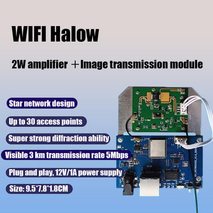 Anjielo DC 24v 36V 48V Smart Home WiFi HaLow Image Number Integrated Long Distance Transmission 802.11AH Low Frequency Modul