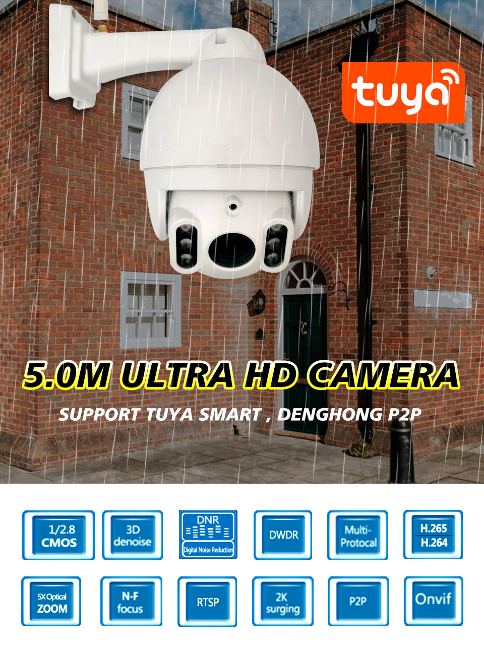 Wi-Fi HaLow Connectivity  AI Motion Detection  Dual Night Vision: Full-Color Light + Infrared Modes and Long-Range Wi-Fi HaLow Support