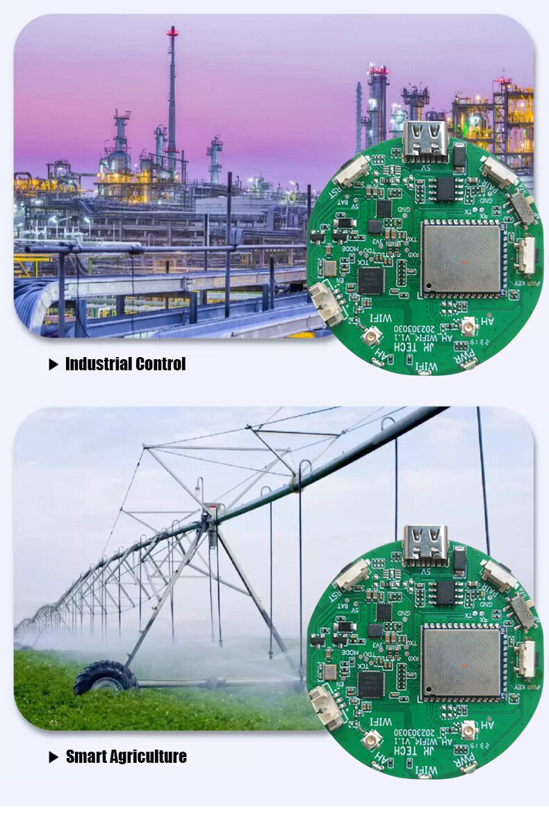 Anjielo Smart Home WiFi HaLow+WiFi4 dual-band module Type-C interface power supply long-distance wall-penetrating transmission module