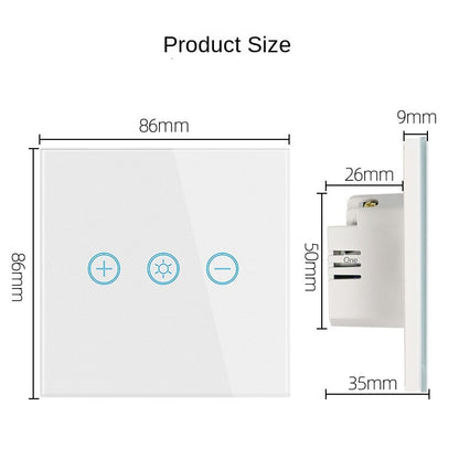 Anjielo Smart Home Dimmer Switch Alexa Voice Control APP Remote Control Wifi Switch Touch Smart Home Automation