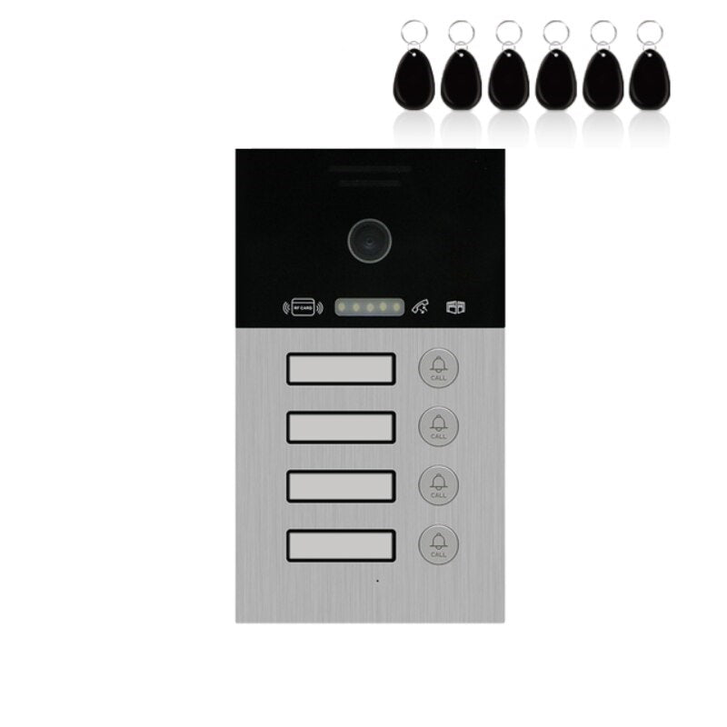 Anjielo Smart Home Video Doorbell 1080P FHD Outdoor Waterproof Fingerprint Smart Home DoorBell Panel for Video Intercom System with IC Card
