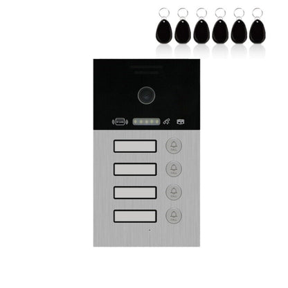 Anjielo Smart Home Video Doorbell 1080P FHD Outdoor Waterproof Fingerprint Smart Home DoorBell Panel for Video Intercom System with IC Card