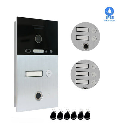 Anjielo Smart Home Video Doorbell 1080P FHD Outdoor Waterproof Fingerprint Smart Home DoorBell Panel for Video Intercom System with IC Card