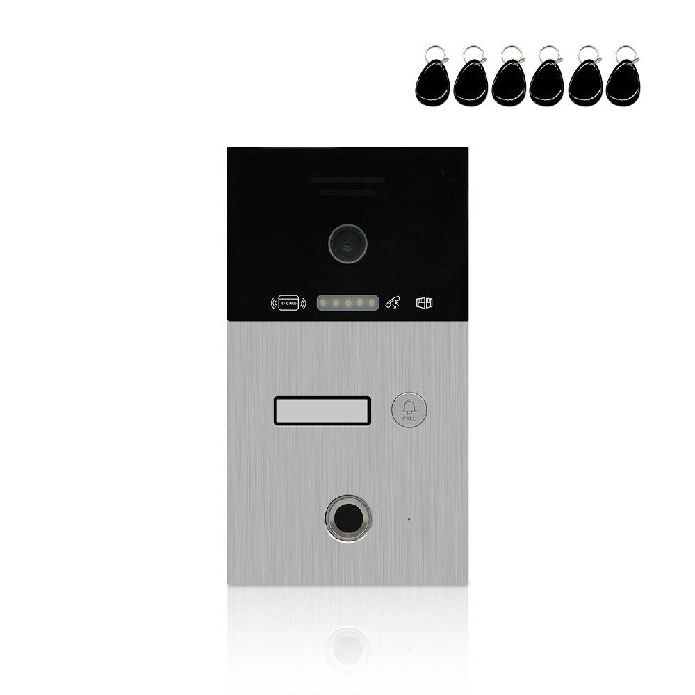 Anjielo Smart Home Video Doorbell 1080P FHD Outdoor Waterproof Fingerprint Smart Home DoorBell Panel for Video Intercom System with IC Card