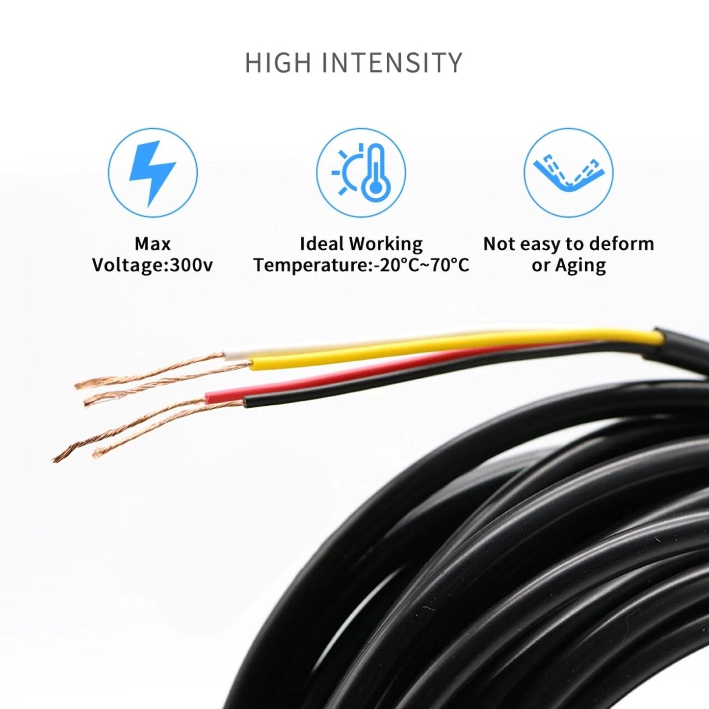 Anjielo Smart Video Extend Cable 4x0.2/0.3/0.5mm Tinned Copper Wire for Intercom