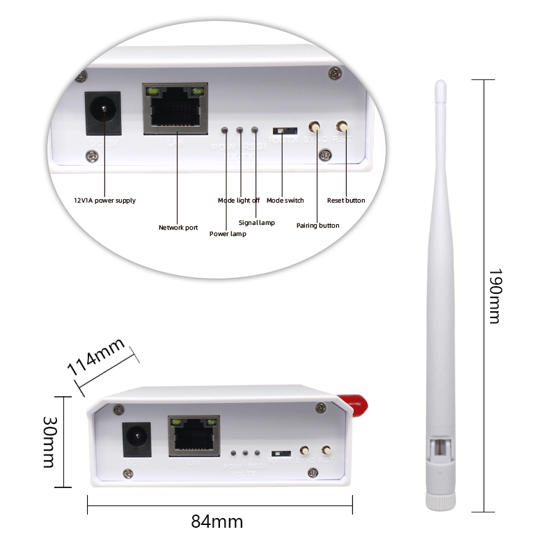 Anjielo Smart Home WiFi HaLow Wireless Bridge Extender 1km Distance High Gain 2.4& IEEE 802.11ah Antenna Wifi Range Fast Transmission Speed and Strong Penetration(No amplifier)