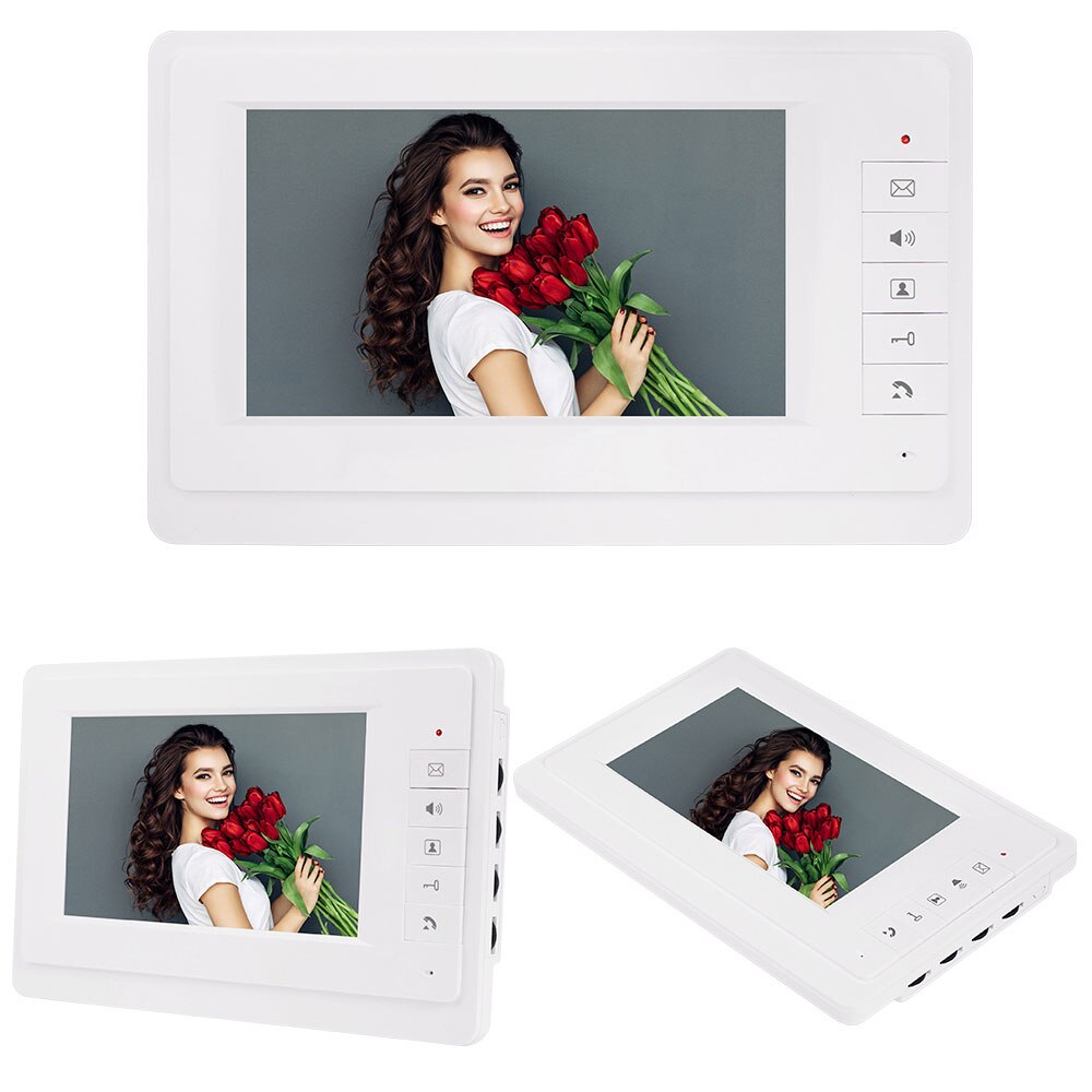 Anjielo Smart 7-inch Home Wired Video Intercom RFID Video Camera Door Phone Intercom System for Apartments Security Support Card Password Unlock