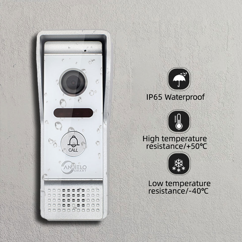 Anjielo Tuya Video Intercom System 7 Inch Monitor Video Doorbell with Camera 1080P Video Portero Wifi Con Apertura Puerta