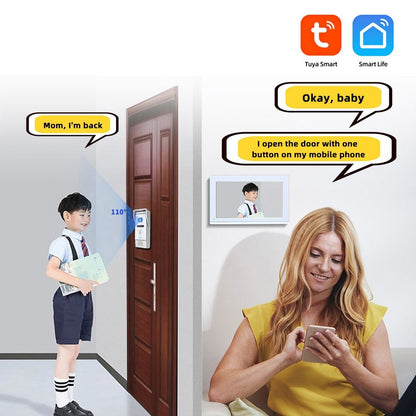 1080p White Wifi Tuya Video Intercom Monitor Video Doorbell Camera Video Intercoms Motion Detection For Home Apartment