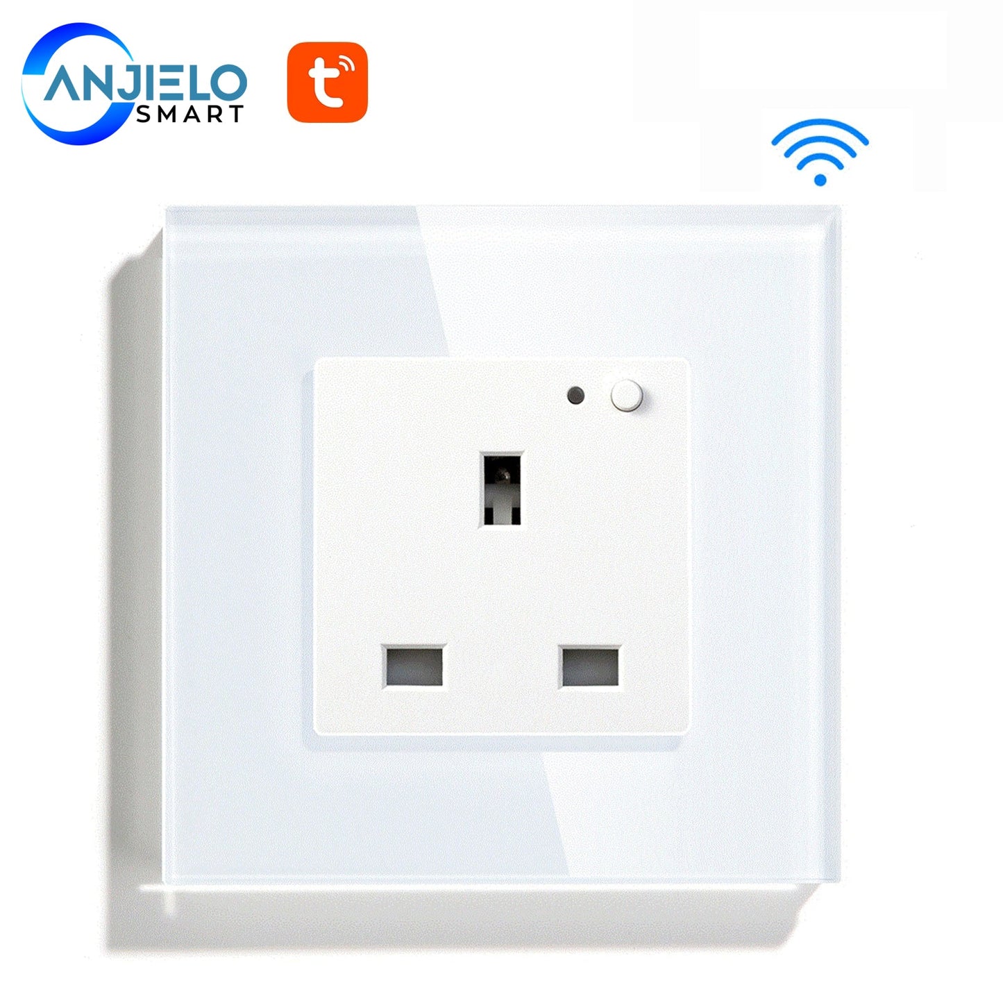 Anjielo Smart Home Tuya WIFI in-Wall Outlets, No Hub Required – Smart Socket Works with Alexa and Google Home, Only 2.4 GHz