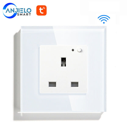 Anjielo Smart Home Tuya WIFI in-Wall Outlets, No Hub Required – Smart Socket Works with Alexa and Google Home, Only 2.4 GHz