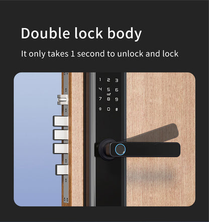 Anjielo Smart Home Tuya WIFI Fingerprint Intelligent Door Lock With camera With Photo Taking and Upload to TUYA APP