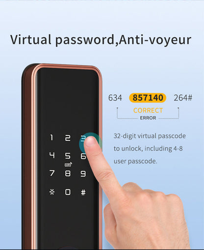 Anjielo Smart Home Tuya WIFI Fingerprint Intelligent Door Lock With camera With Photo Taking and Upload to TUYA APP