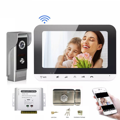 Anjielo Wifi Video Doorphone Intercom System IOS/Android Smart Mobile Phone App Remote Control/Access Control Power Supply/Electric Lock