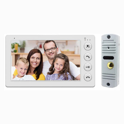Anjielo 7 Inch Video Intercom System Outdoor Metal Doorbell Waterproof Cold Resistan Video Door Phone for Home Night Vision Lock Unlock