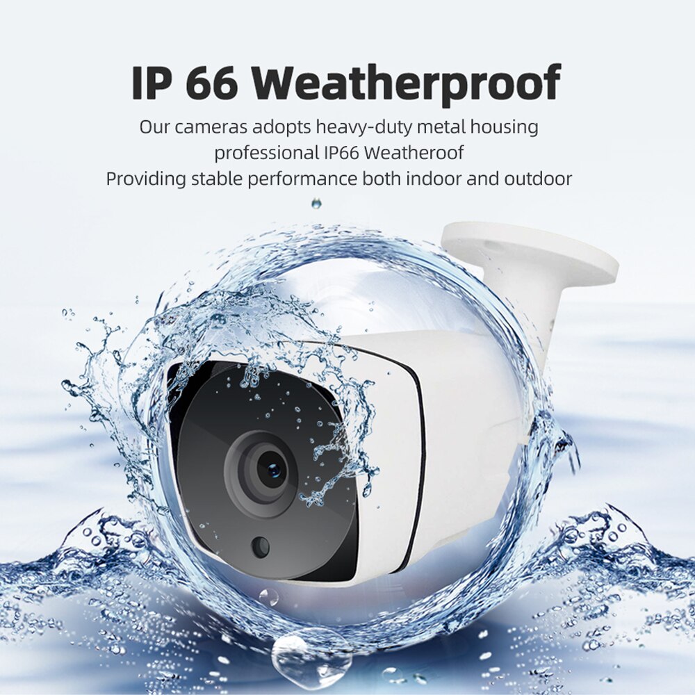 Anjiela Smart HD 1080P 2MP IP Camera with POE Night-vision device Waterproof Video Outdoor HD Surveillance Security Camera