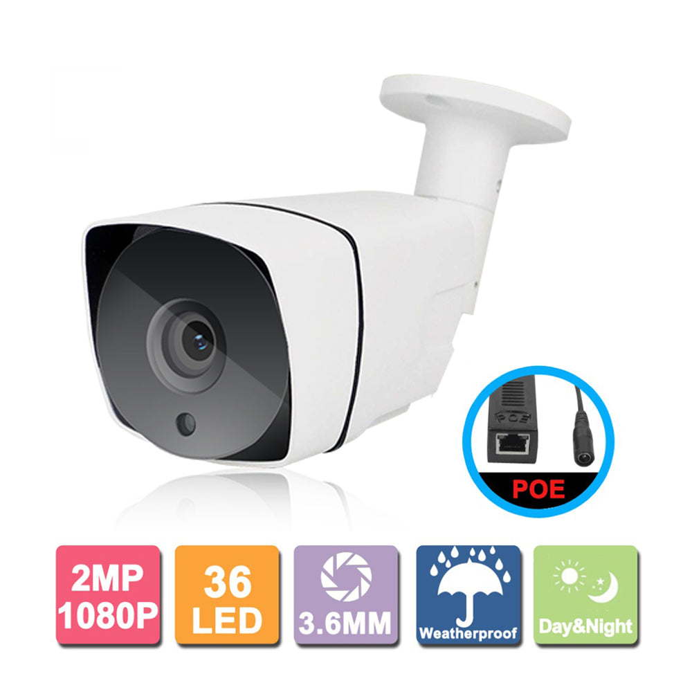 Anjiela Smart HD 1080P 2MP IP Camera with POE Night-vision device Waterproof Video Outdoor HD Surveillance Security Camera