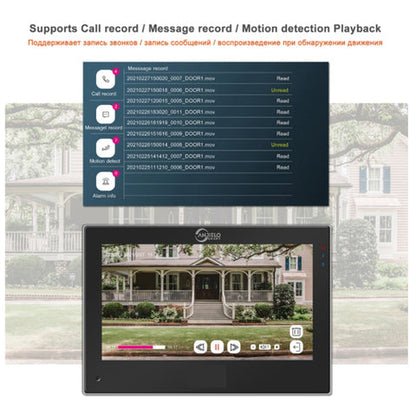 Anjielo Smart Home WIFI smart 7 inch Home video door phone intercom system Unlock 1080P Screen Video Intercom System