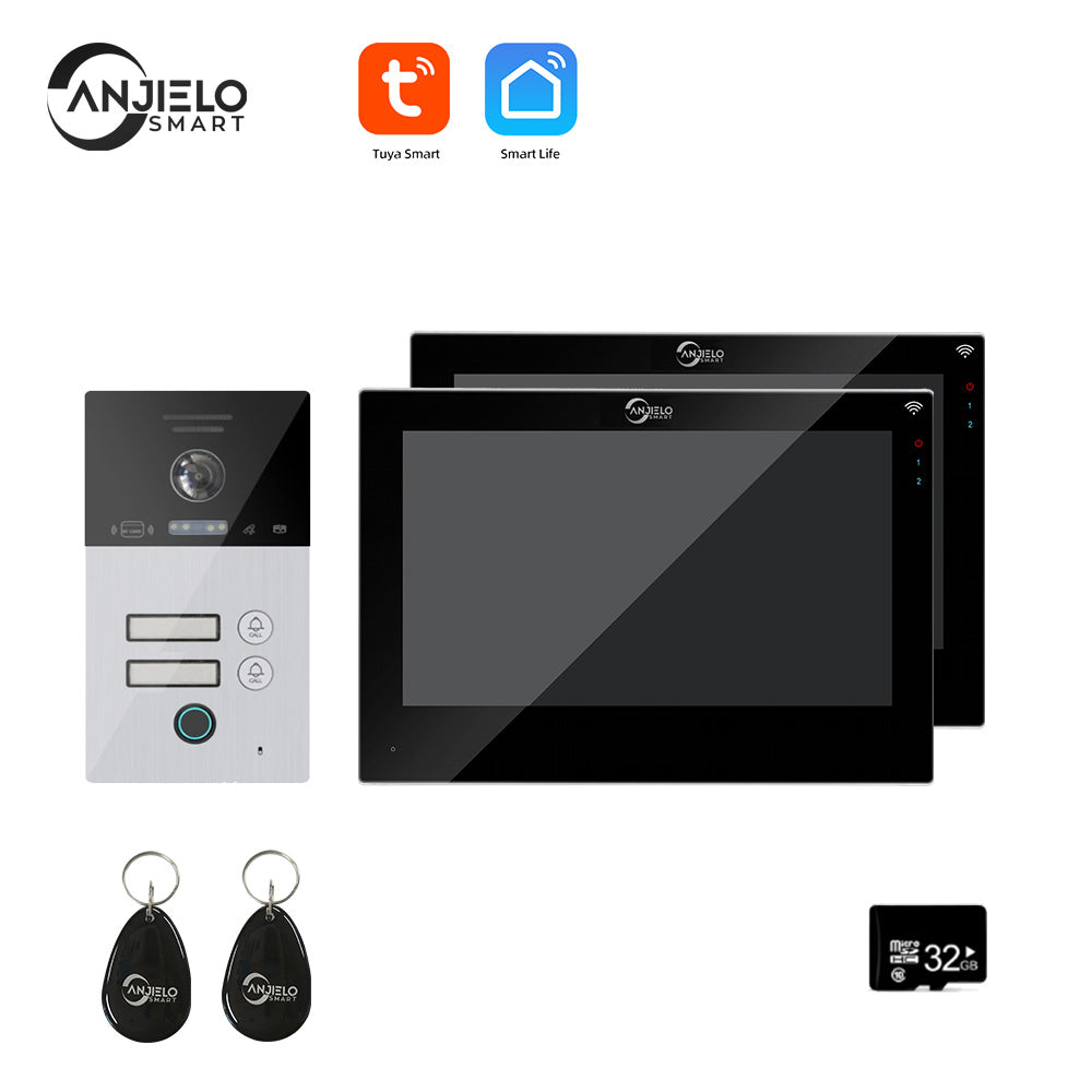 Anjielo Smart Home WIFI smart 7 inch Home video door phone intercom system Unlock 1080P Screen Video Intercom System