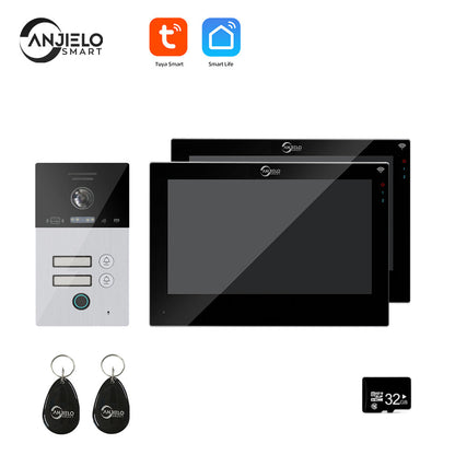 Anjielo Smart Home WIFI smart 7 inch Home video door phone intercom system Unlock 1080P Screen Video Intercom System