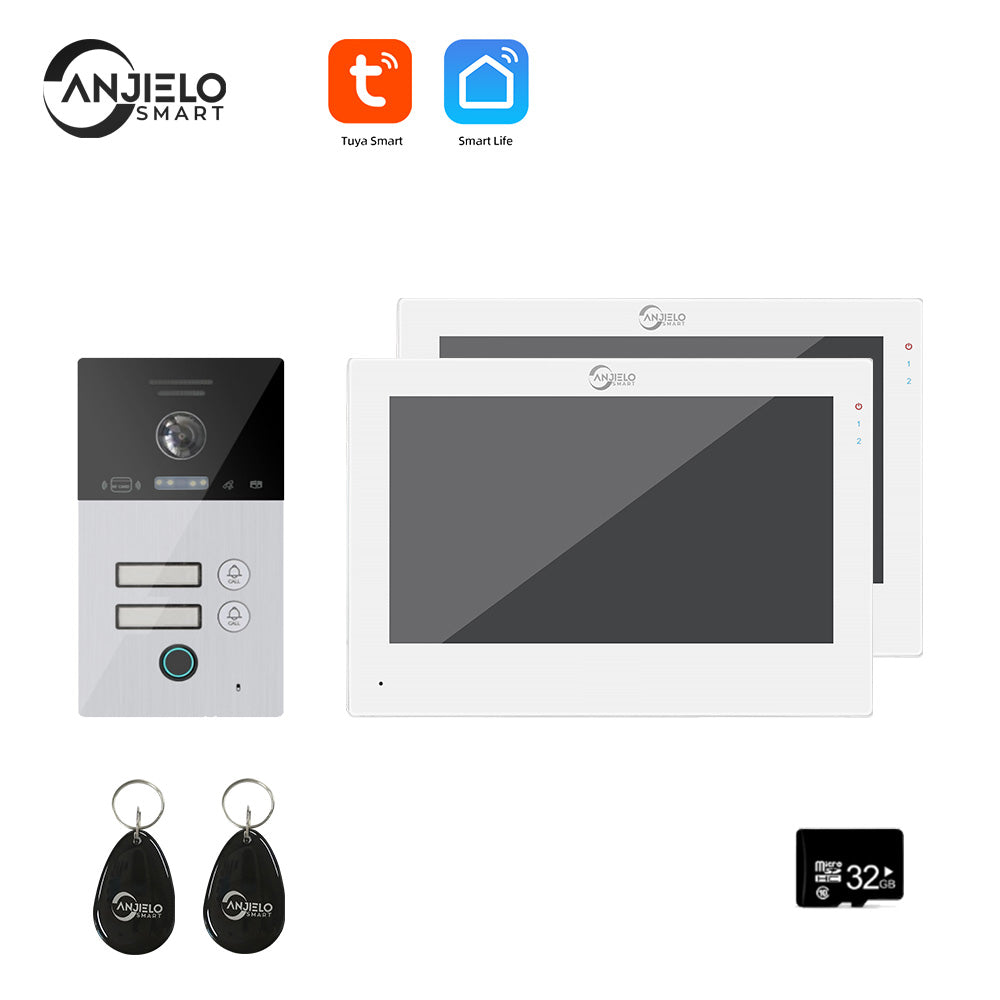 Anjielo Smart Home WIFI smart 7 inch Home video door phone intercom system Unlock 1080P Screen Video Intercom System
