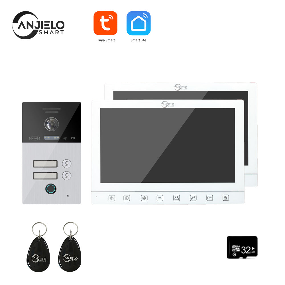 Anjielo Smart Home Tuya Video Intercom For Home WIFI Video Intercom For Apartment 1080P Video Doorphone Call 1/2/3 Floors WIFI Doorbell Camera