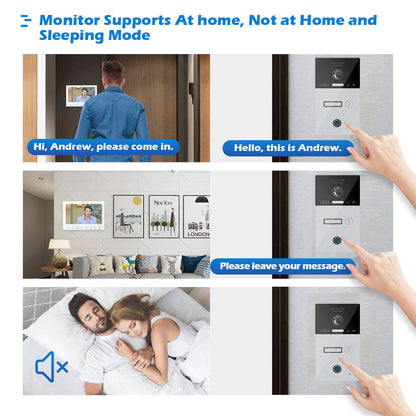 Anjielo Smart Home Tuya Smart mobile App Remote Wifi Video Intercom System Smart Video Door Phone 10 inch Full 1080p Screen Support RFID Card Unlock
