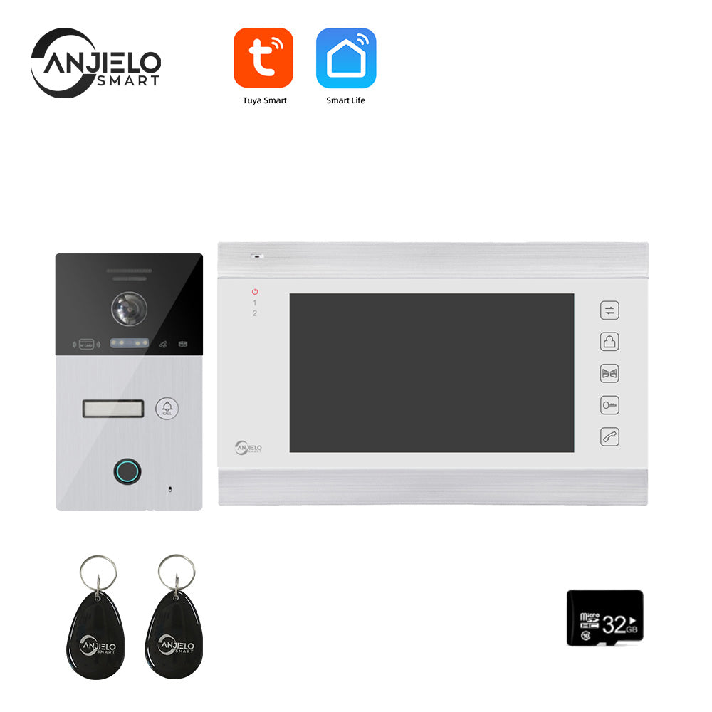 Anjielo Smart Home Tuya Smart Video Intercom Video Interphone Doorbell Camera 1080P WiFi Video Intercom For Home Security Protection
