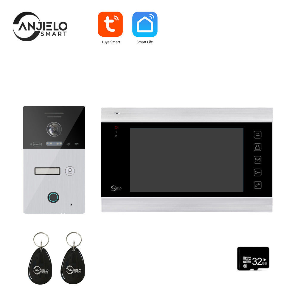 Anjielo Smart Home Tuya Smart Video Intercom Video Interphone Doorbell Camera 1080P WiFi Video Intercom For Home Security Protection