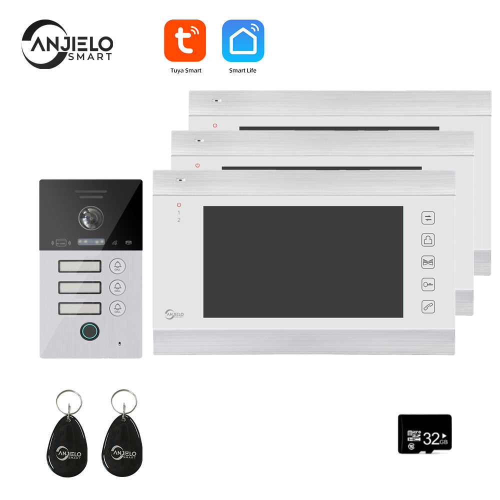 Anjielo Smart Home Tuya Smart Video Intercom Video Interphone Doorbell Camera 1080P WiFi Video Intercom For Home Security Protection