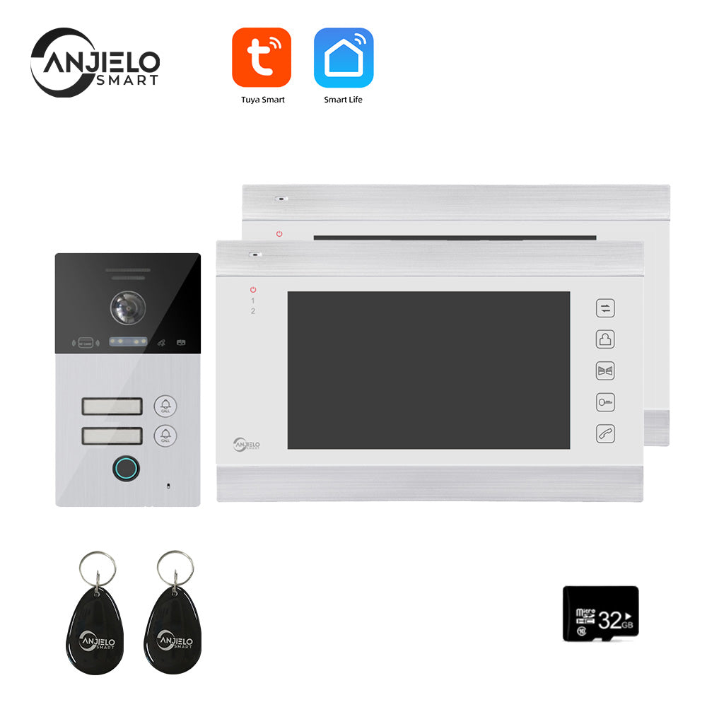 Anjielo Smart Home Tuya Smart Video Intercom Video Interphone Doorbell Camera 1080P WiFi Video Intercom For Home Security Protection