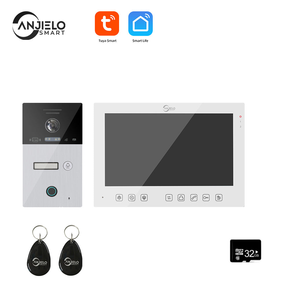 Anjielo Smart Home 7" WIFI Video Intercom For Apartment 1080P Video Doorphone Call 1/2/3 Floor WIFI Door Bell Tuya Video Intercom For Home