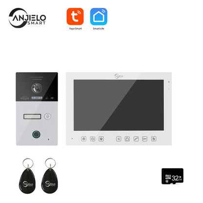 Anjielo Smart Home 7" WIFI Video Intercom For Apartment 1080P Video Doorphone Call 1/2/3 Floor WIFI Door Bell Tuya Video Intercom For Home