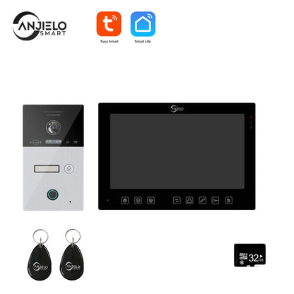 Anjielo Smart Home 7" WIFI Video Intercom For Apartment 1080P Video Doorphone Call 1/2/3 Floor WIFI Door Bell Tuya Video Intercom For Home