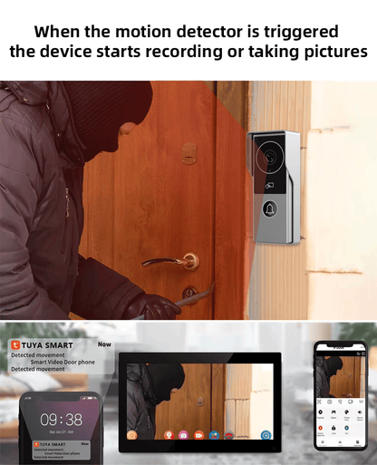 Anjielo Smart Home latest FHD 1080P video intercom Doorphone Touch Screen with Wired Doorbell 1080P 140° intercom