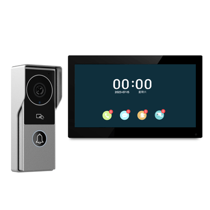 ANJIELO Smart Home Security Intercom System with 1080P 7/10-inch Touch Screen and Waterproof Door Phone, 140° Ultra-wide-angle Monitoring For Home