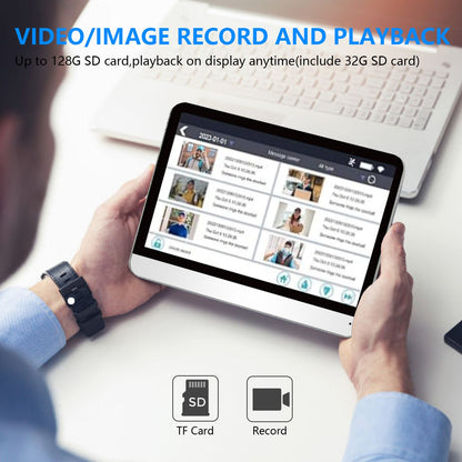 ANJIELO SMART Home TUYA wifi halow Video Intercom System Wire Free Doorbell Camera with 7" Touch Screen Monitor, 1080P HD Door Phone Kits