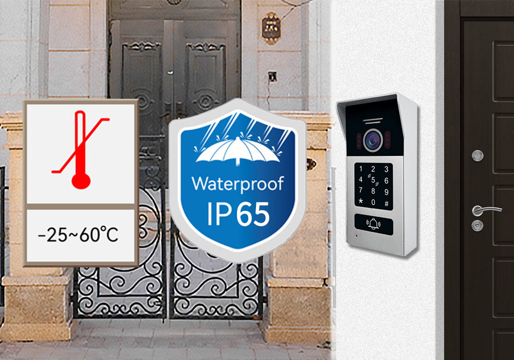 Anjielo Smart Home 7 Inch 2 Wire Video Intercom Camera Doorbell with Night Vision Motion Detection Security 1080P For Home