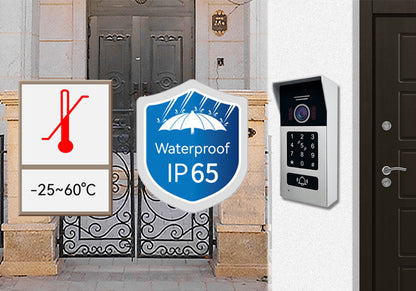 Anjielo Smart Home 7 Inch 2 Wire Video Intercom Camera Doorbell with Night Vision Motion Detection Security 1080P For Home