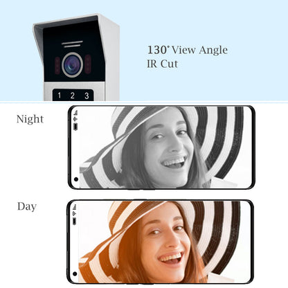 Anjielo Smart Home 7 Inch 2 Wire Video Intercom Camera Doorbell with Night Vision Motion Detection Security 1080P For Home