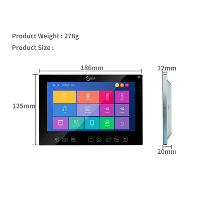 Anjielo Smart Home 7 Inch Wireless Wifi Smart Home Video Door kit Intercom System with 1080p Monitor Rainproof Doorbell Camera