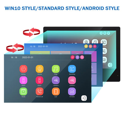 Anjielo Smart Home Tuya 7 inch Monitor VideoDoorbell Intercom System Access Control Camera Smart security device Apartment IC Card Unlocking