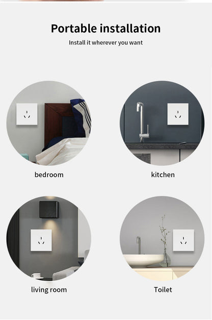 Anjielo Smart Home 3-hole Socket 16A Zero Live Wire PC Flame Retardant Material Wireless Connection ZigBee 3.0 Socket