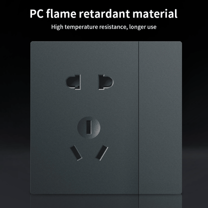 Anjielo Smart Home Five-hole Socket with Button Supports Zigbee3.0 Zero-live Wire PC Flame Retardant Material Smart Socket