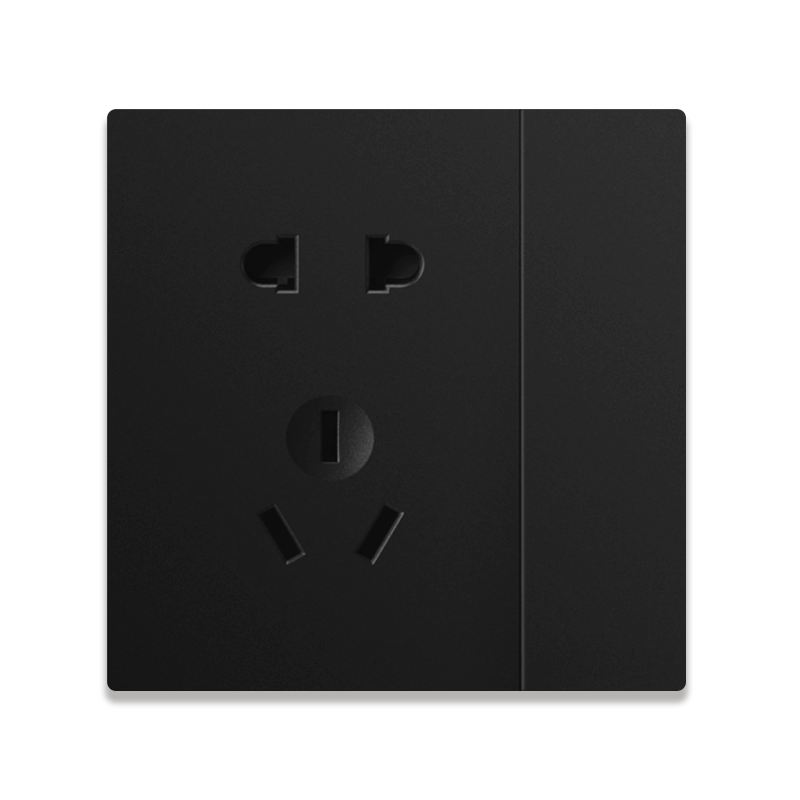 Anjielo Smart Home Five-hole Socket with Button Supports Zigbee3.0 Zero-live Wire PC Flame Retardant Material Smart Socket