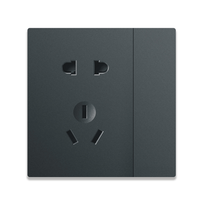 Anjielo Smart Home Five-hole Socket with Button Supports Zigbee3.0 Zero-live Wire PC Flame Retardant Material Smart Socket