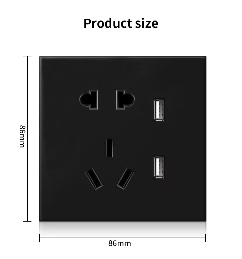 Anjielo Smart Home Smart Switch Socket 5 Holes Zero Live Wire PC Flame Retardant Material ZigBee 3.0 Wireless Connection