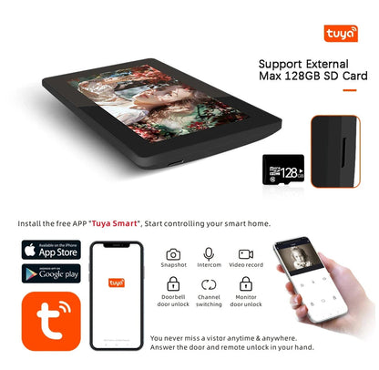 ANJIELO SMART Tuya Smart Wireless WiFi IP POE Switch video intercom 10"Touch Screen Doorbell Home Door phone Intercom with Camera Code