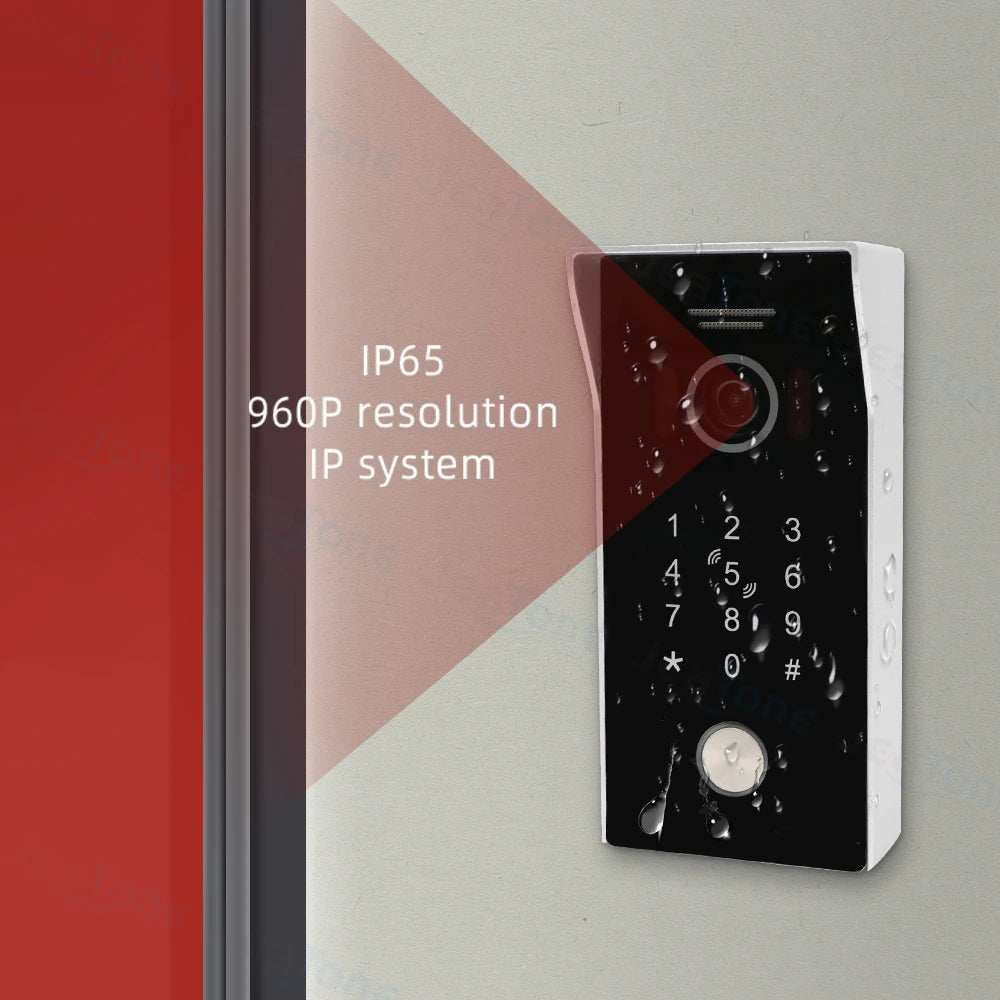 ANJIELO SMART Tuya Smart Wireless WiFi IP POE Switch video intercom 10"Touch Screen Doorbell Home Door phone Intercom with Camera Code